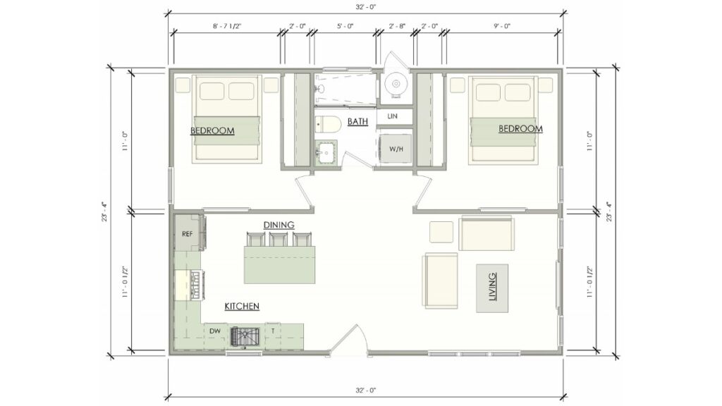 3 Bedroom ADU Floor Plans