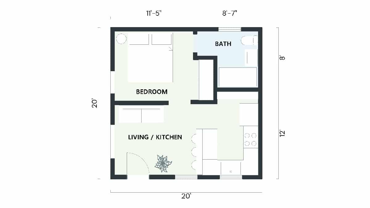 400 Sq Ft ADU Floor Plans | Modern Living