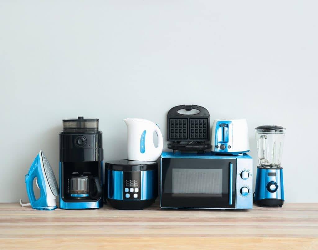 Smart home devices displayed on a table, showcasing their integration into modern living spaces.