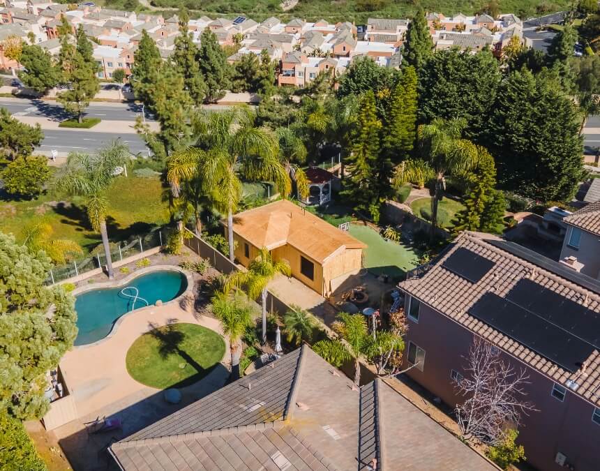 Can You Rent Out an ADU in California – backyard detached ADU project in a California residential neighborhood