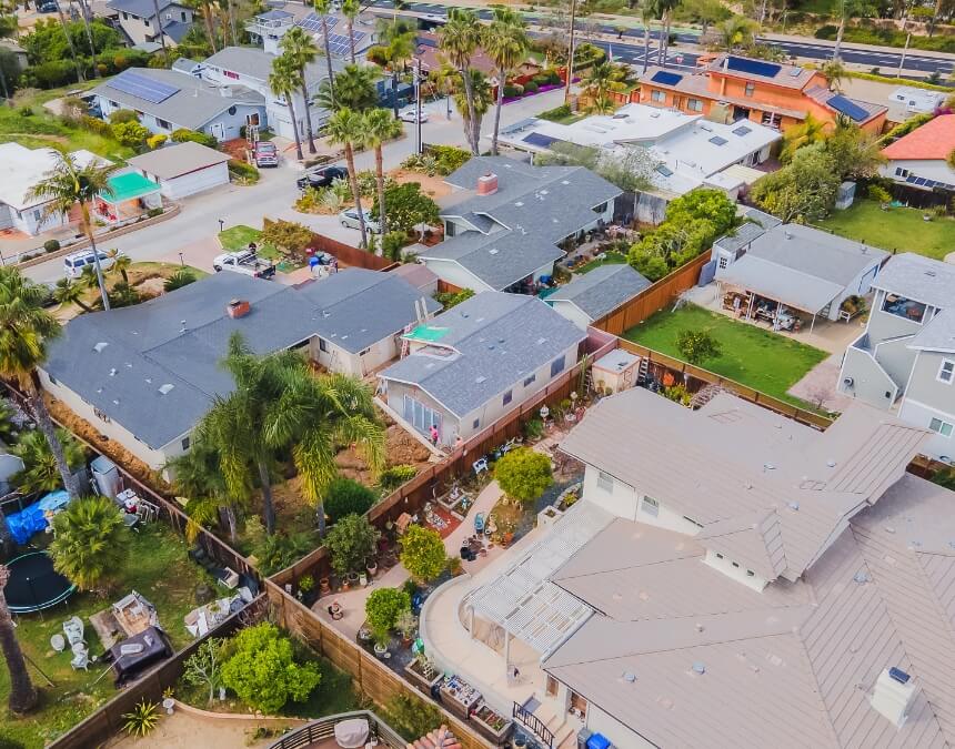 Why Have ADUs Become a Major Passive Income Strategy – aerial view of California neighborhood with ADU rental properties