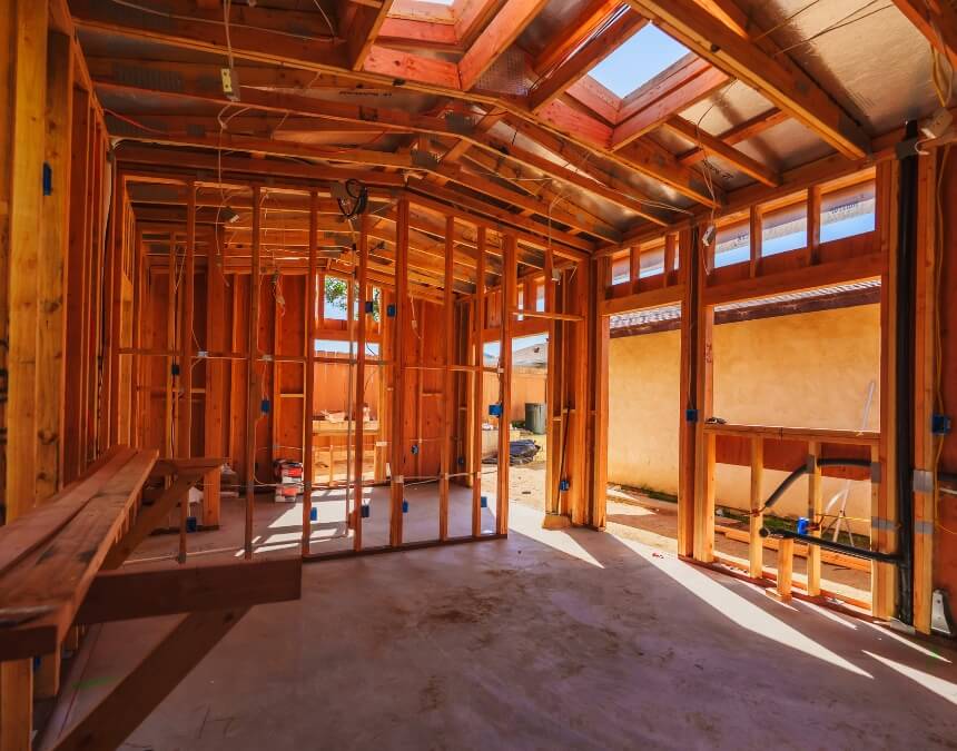 How Beams, Pipes, and Ductwork Affect Compliance showing exposed framing, structural components, and mechanical systems that impact bedroom ceiling height requirements.