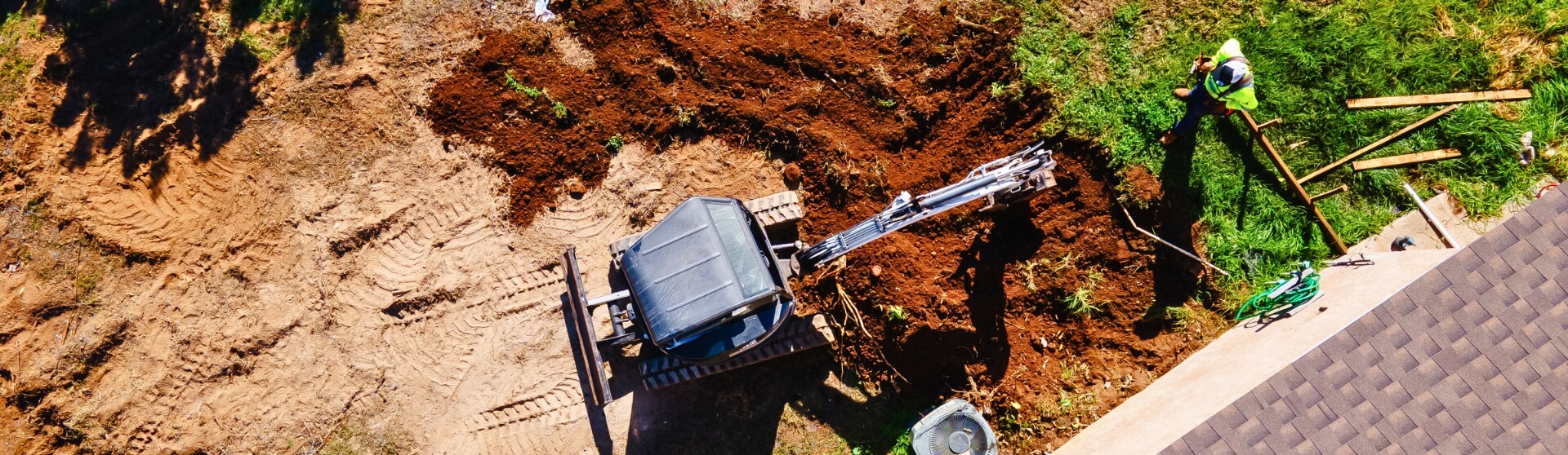 Aerial view of septic system installation ADU septic systems the complete guide