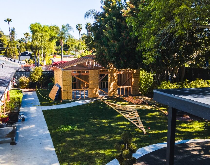 Collaborating with experts on ADU exterior design during construction phase in San Diego.