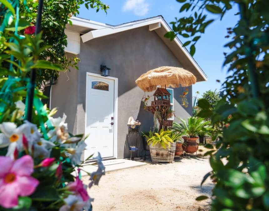 Understanding Accessory Dwelling Units (ADUs) – finished detached ADU/casita on a residential lot representing compliant secondary housing.