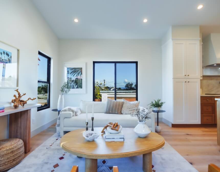 Benefits of ADUs over Traditional Nursing Homes illustrated by a backyard property layout with space for a detached ADU supporting independent senior living.