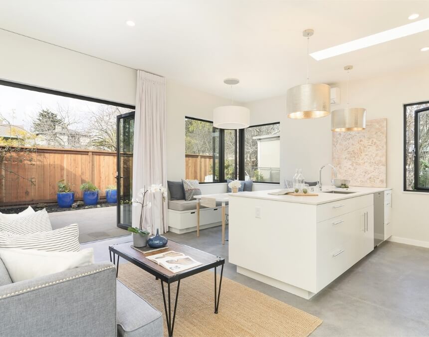 Conclusion Why ADU Project Management Matters – completed modern ADU interior with open layout, kitchen, and natural light