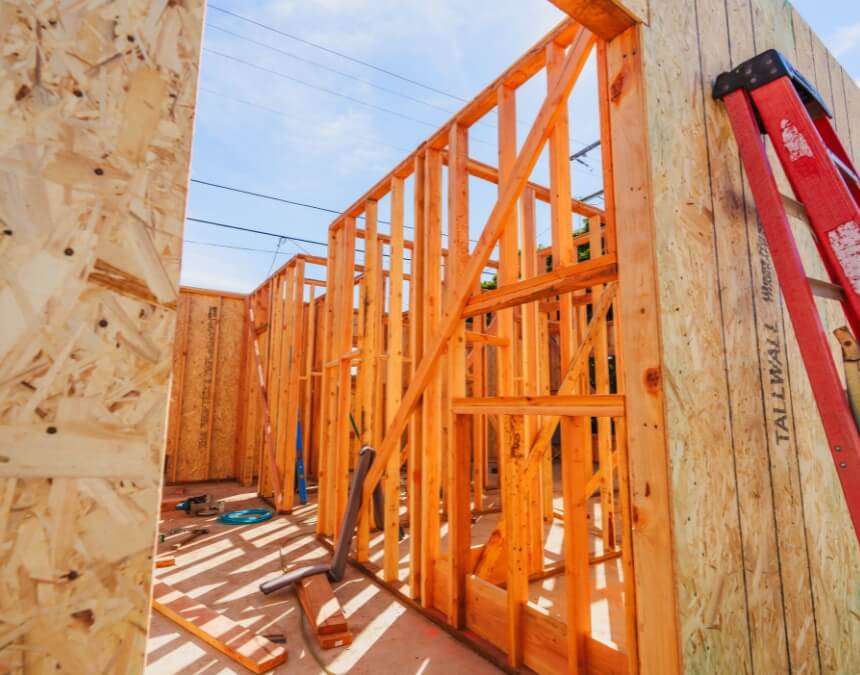 Managing construction challenges during an ADU build with framing stage of detached accessory dwelling unit