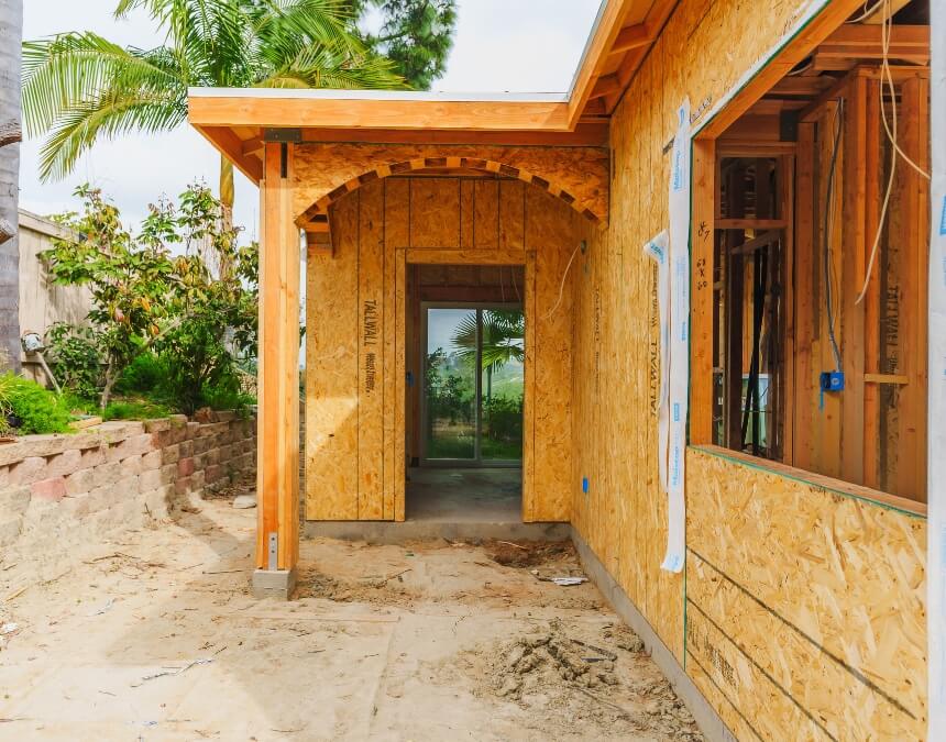Preapproved ADU Plans detached California ADU under construction using streamlined permit-ready design plans